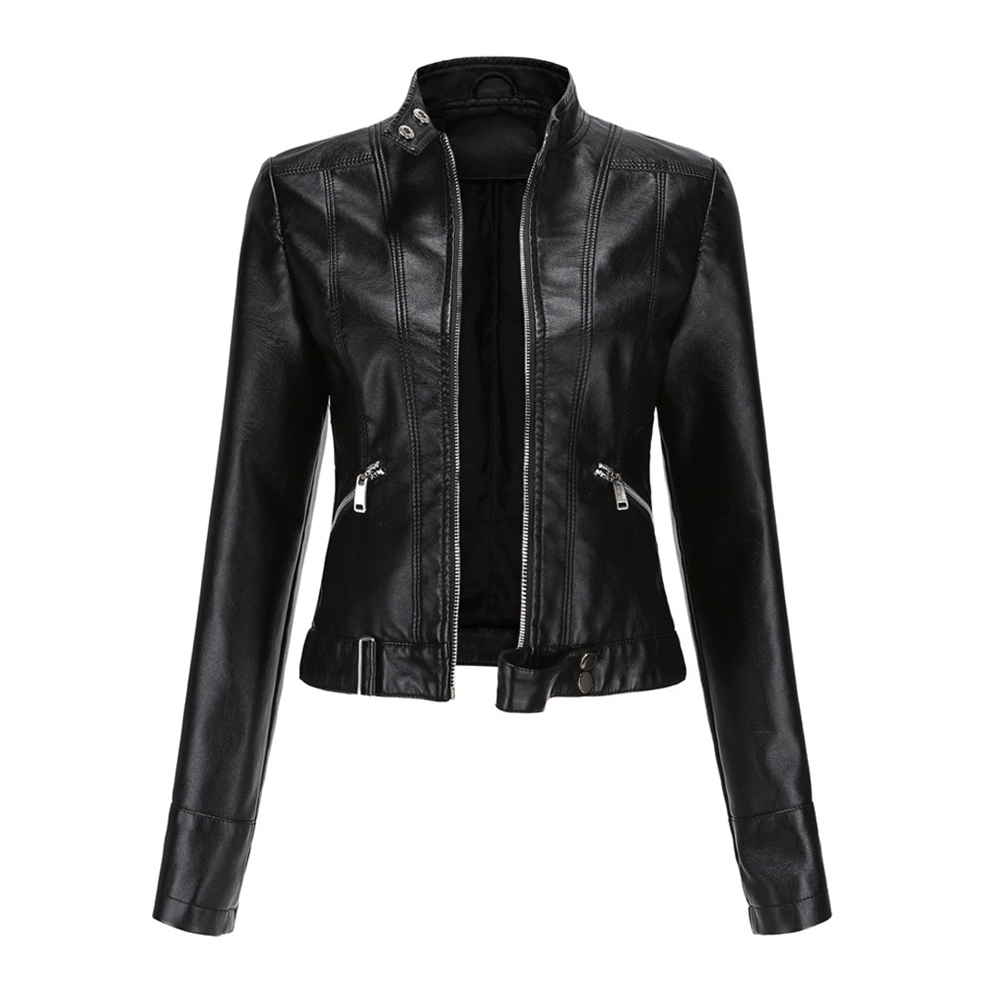 Klassische Damen-Lederjacke mit zeitlosem Stil