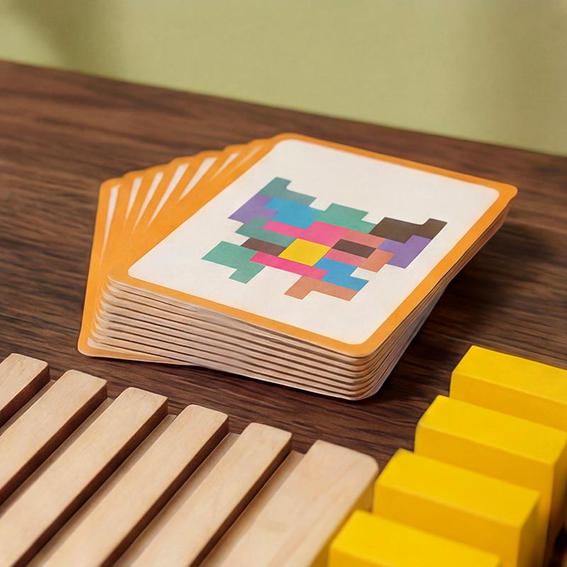 Holz-Tetris-Puzzlespiel - Gehirnrätsel, das mit Ihrem Kind mitwächst