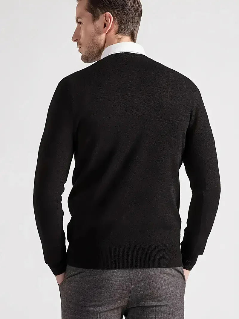 Oliver Strickpullover Herren mit Rundhals aus Baumwollmischung