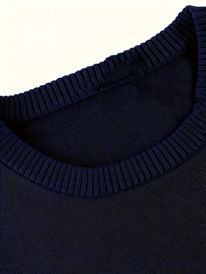 Oliver Strickpullover Herren mit Rundhals aus Baumwollmischung