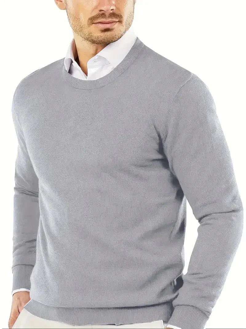 Oliver Strickpullover Herren mit Rundhals aus Baumwollmischung