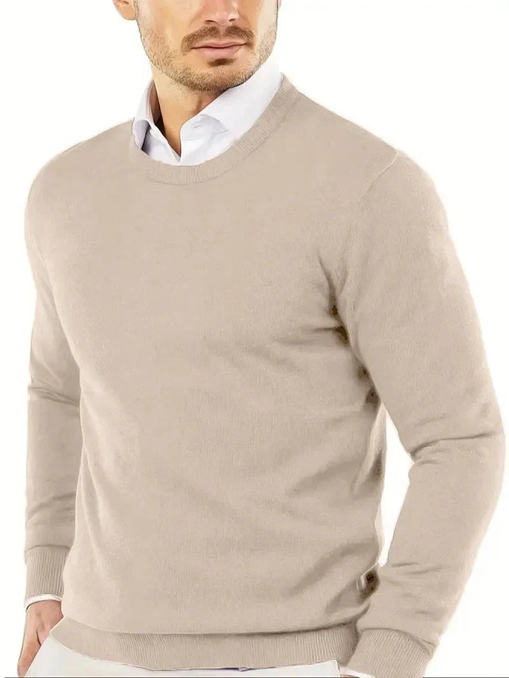 Oliver Strickpullover Herren mit Rundhals aus Baumwollmischung