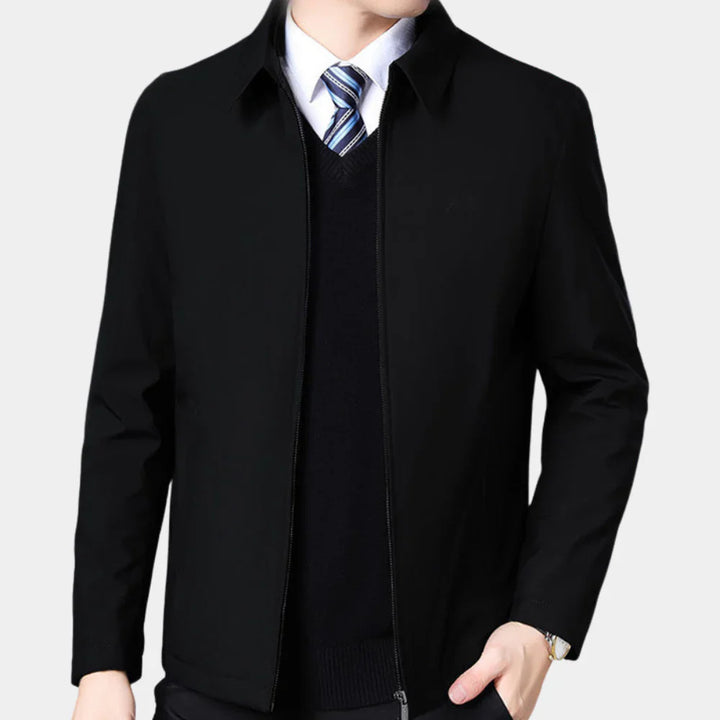 Herren Herbstjacke mit Reißverschluss und klassischem Kragen