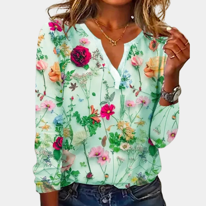Damenbluse mit Blumenmuster im Casual-Stil