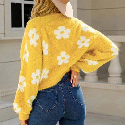Blumenpullover für Damen