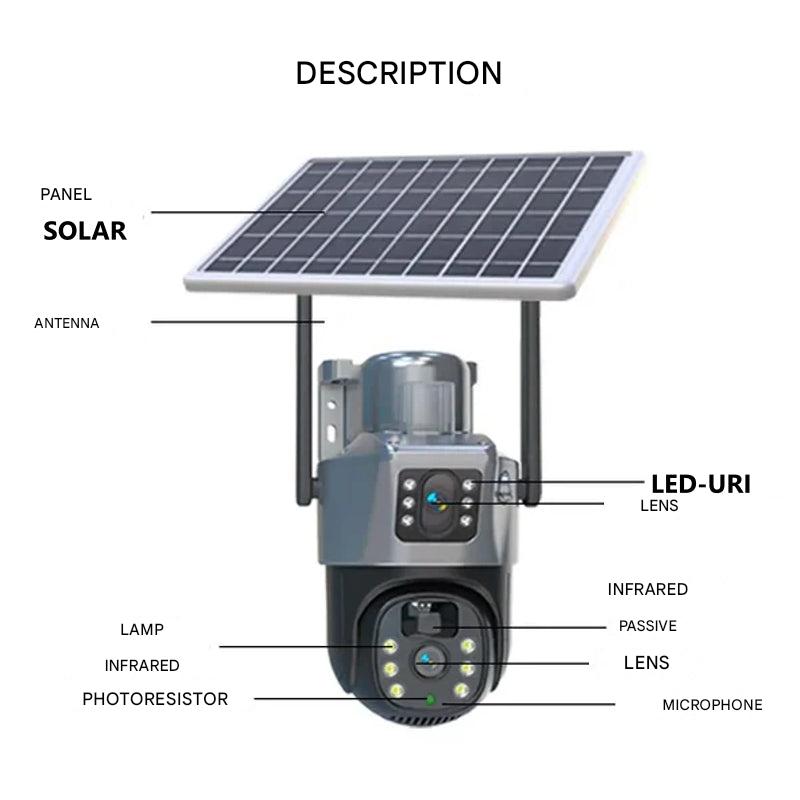 Kabellose 4K-Überwachungskamera mit Solarpanel – DualGuard 4K