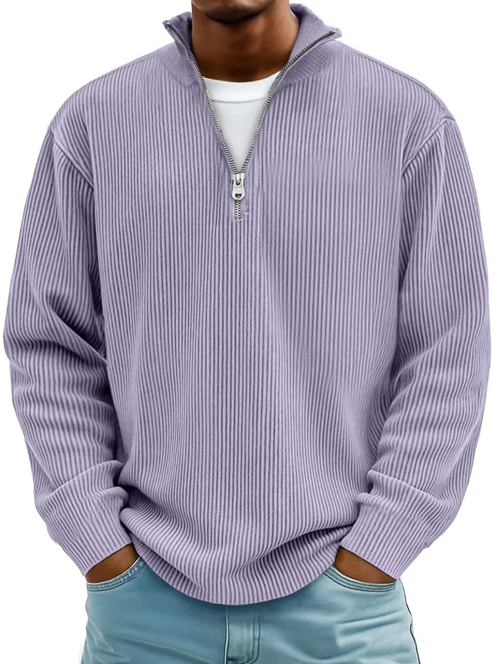 Half-Zip-Pullover mit lockerer Passform und strapazierfähigem Strick