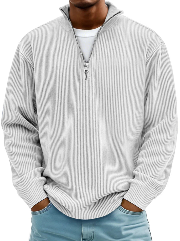 Half-Zip-Pullover mit lockerer Passform und strapazierfähigem Strick