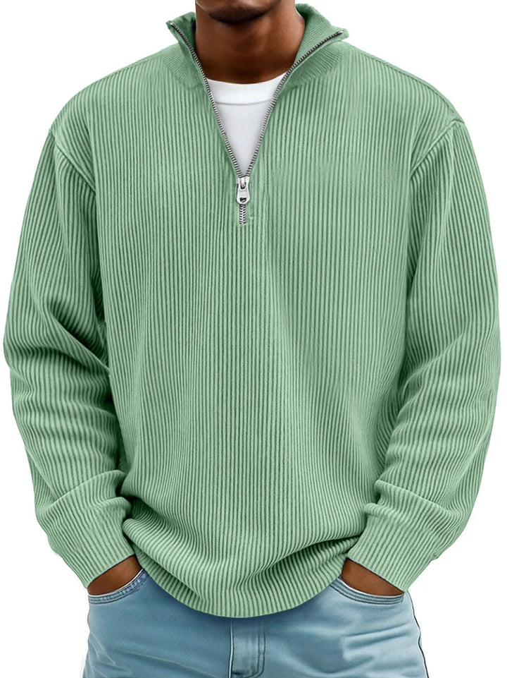 Half-Zip-Pullover mit lockerer Passform und strapazierfähigem Strick