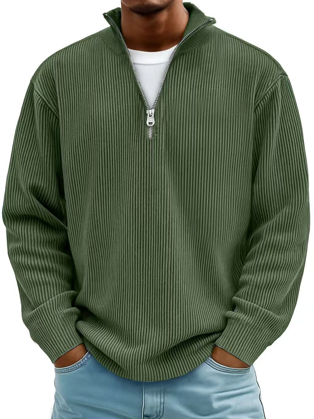 Half-Zip-Pullover mit lockerer Passform und strapazierfähigem Strick
