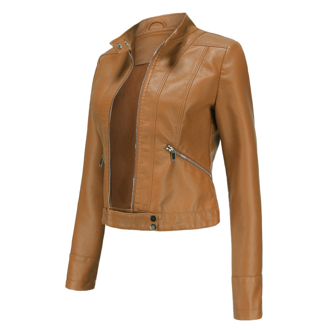 Stilvolle Damen-Lederjacke im klassischen Design - Marlene