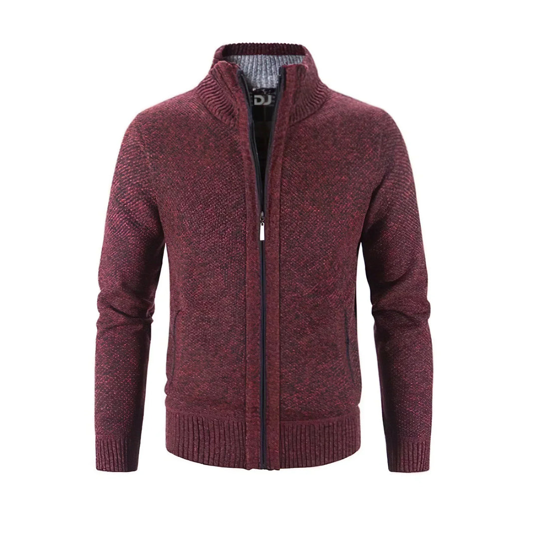 Herren-Cardigan mit Reißverschluss | Warm und bequem, normale Passform