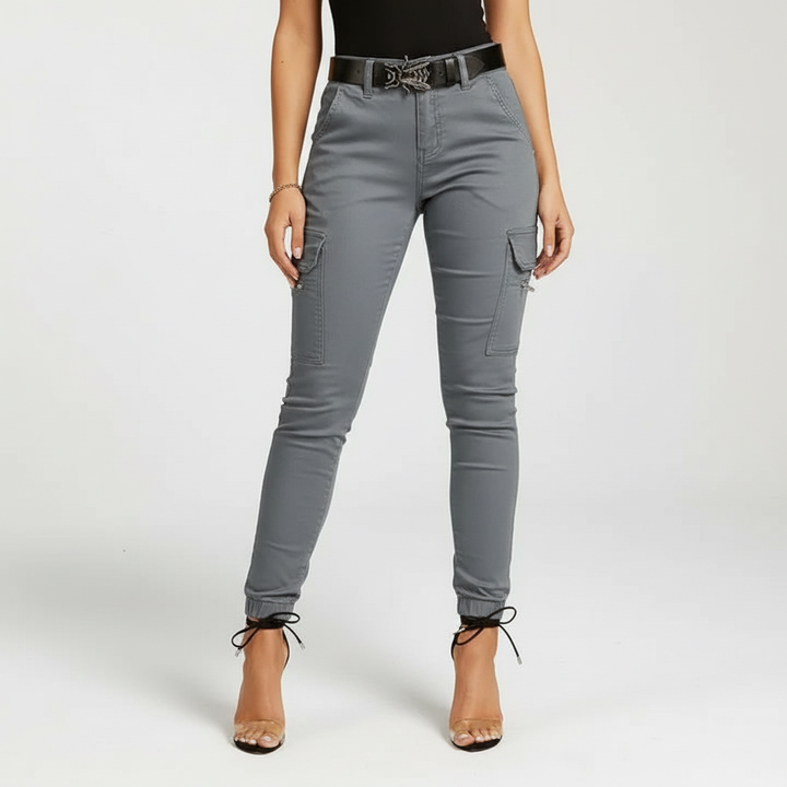 Cargo-Jeans mit elastischem Bund - Regina