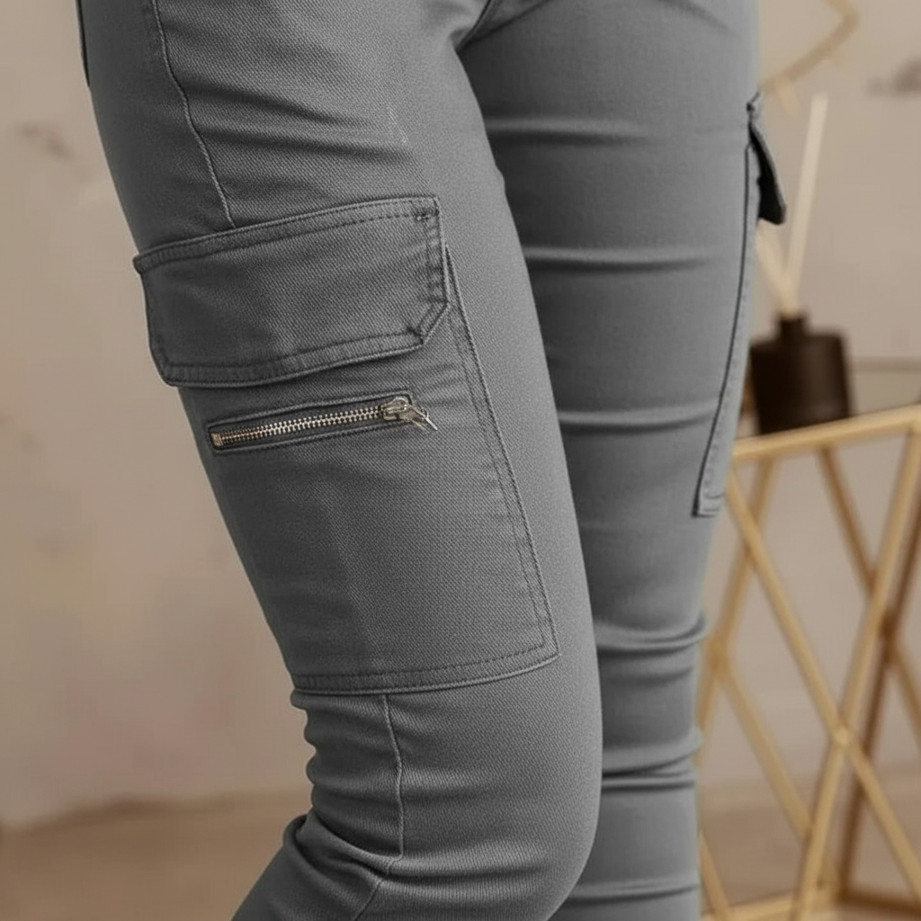 Cargo-Jeans mit elastischem Bund - Regina