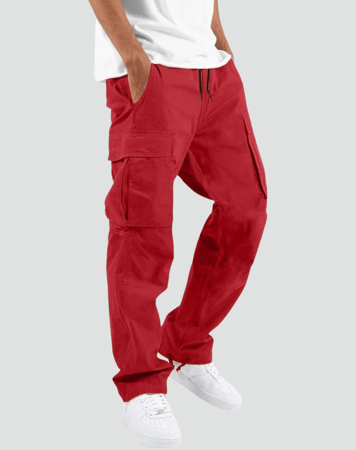 Hose mit mehreren Taschen und verstellbarem Bund für Herren