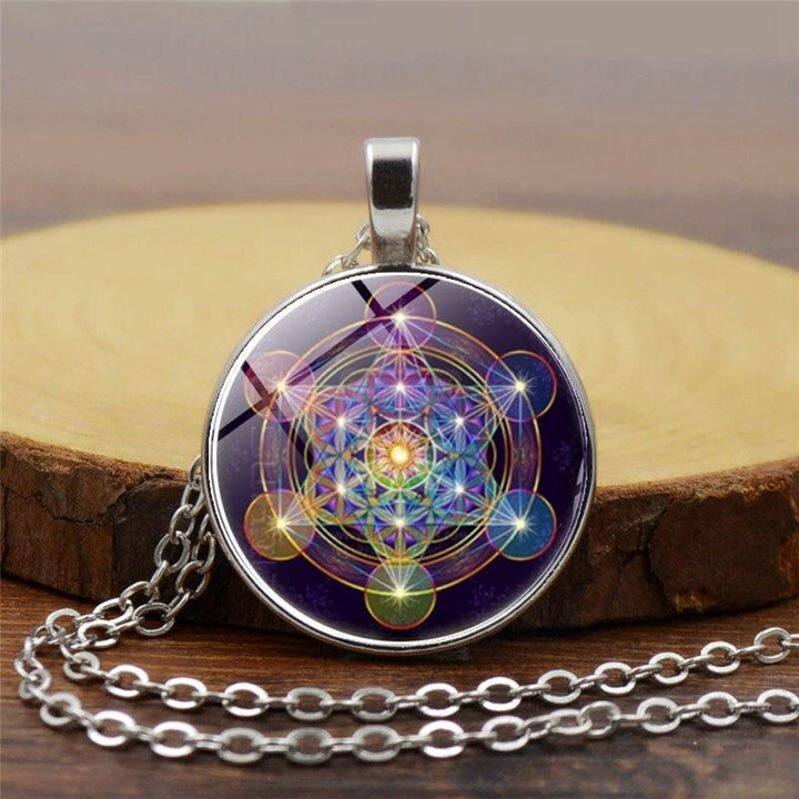 Chakra-Anhänger mit dem Würfel des Metatron - Solantra
