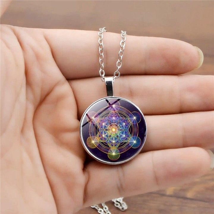 Chakra-Anhänger mit dem Würfel des Metatron - Solantra