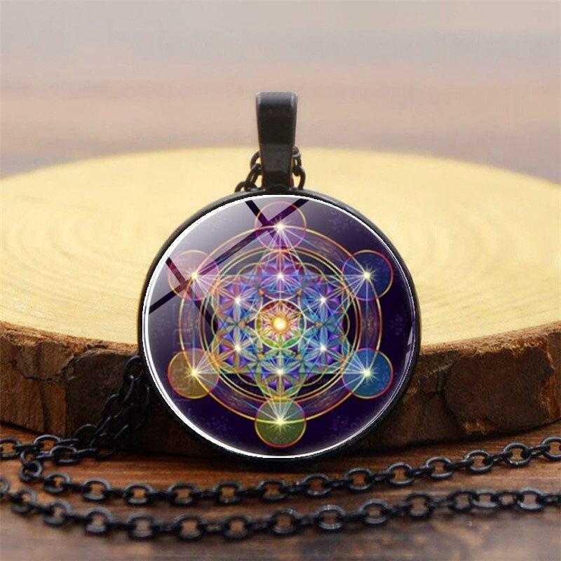 Chakra-Anhänger mit dem Würfel des Metatron - Solantra