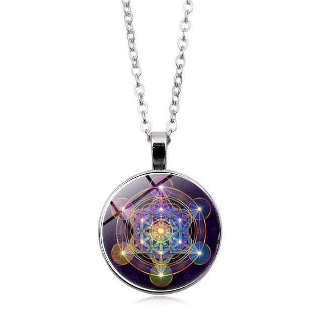 Chakra-Anhänger mit dem Würfel des Metatron - Solantra