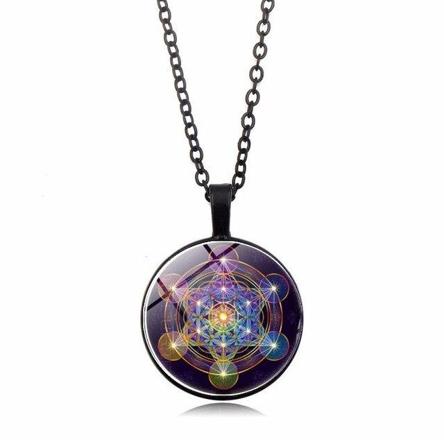 Chakra-Anhänger mit dem Würfel des Metatron - Solantra