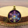 Chakra-Anhänger mit dem Würfel des Metatron - Solantra