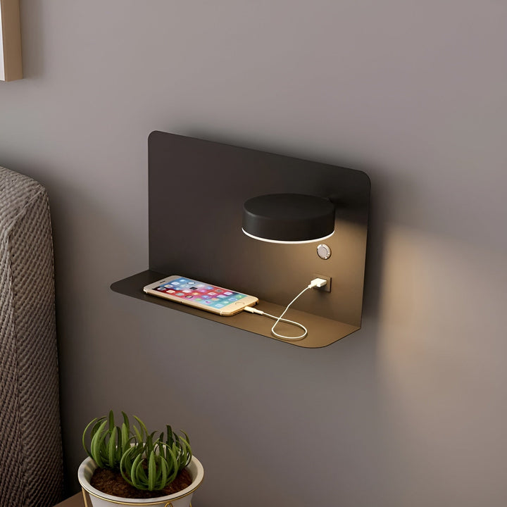 LED-Wandlampe mit USB-Ladeanschluss und Schalter - GlowPort