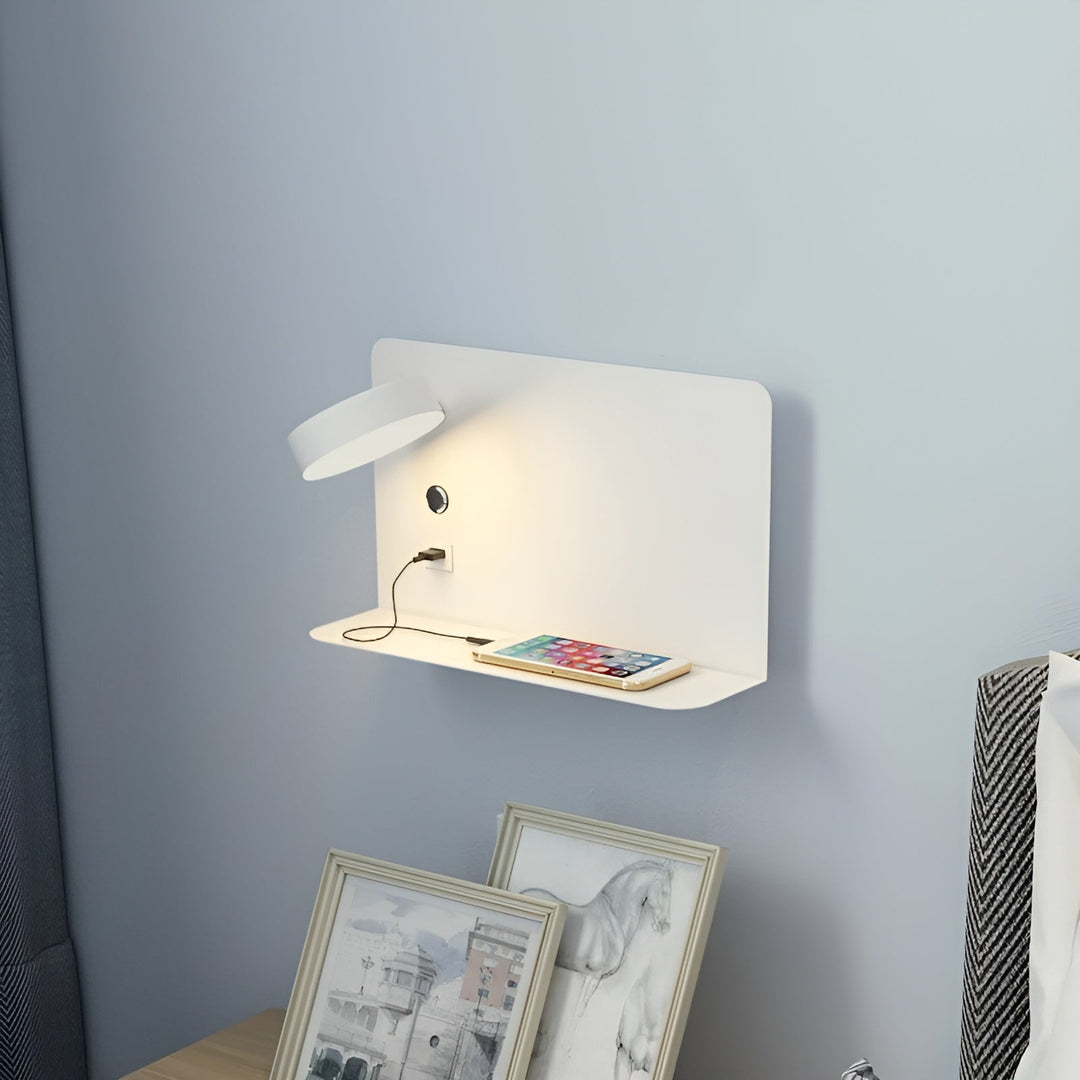 LED-Wandlampe mit USB-Ladeanschluss und Schalter - GlowPort