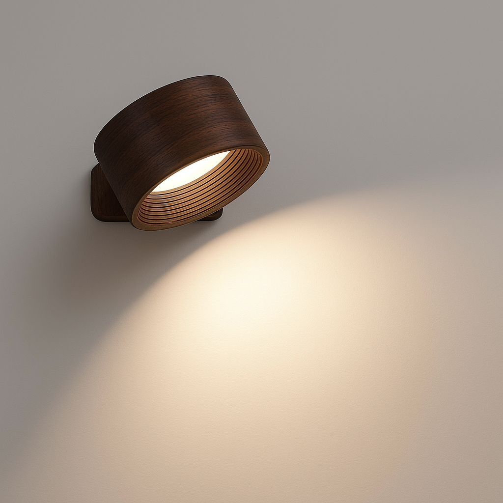 Kabellose LED-Wandlampe mit 360°-Drehung, Touch-Dimmung, 3 Lichtfarben und USB-C-Akku