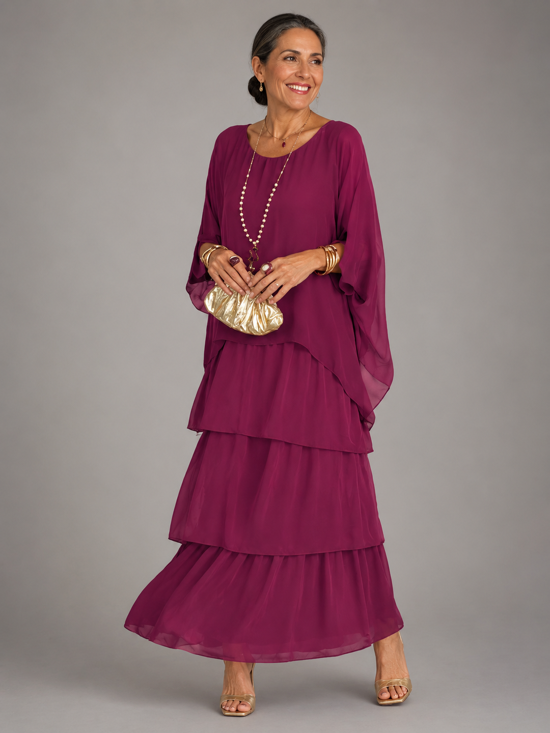 Elegantes, fliessendes Maxikleid