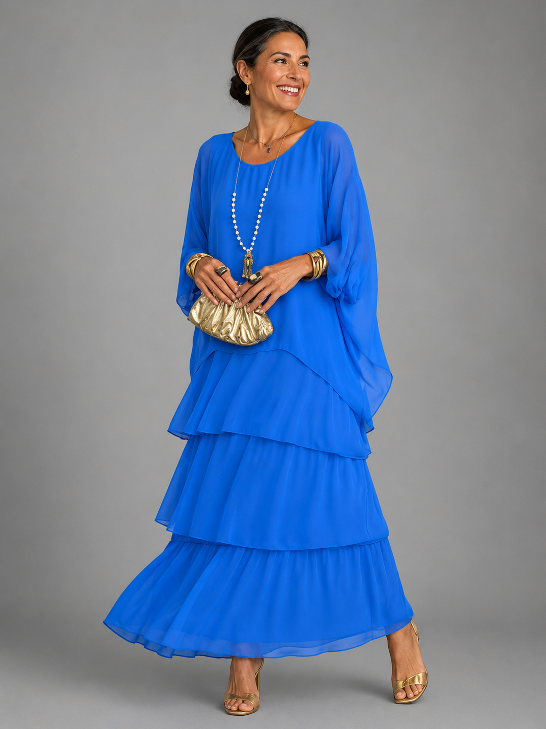 Elegantes, fliessendes Maxikleid