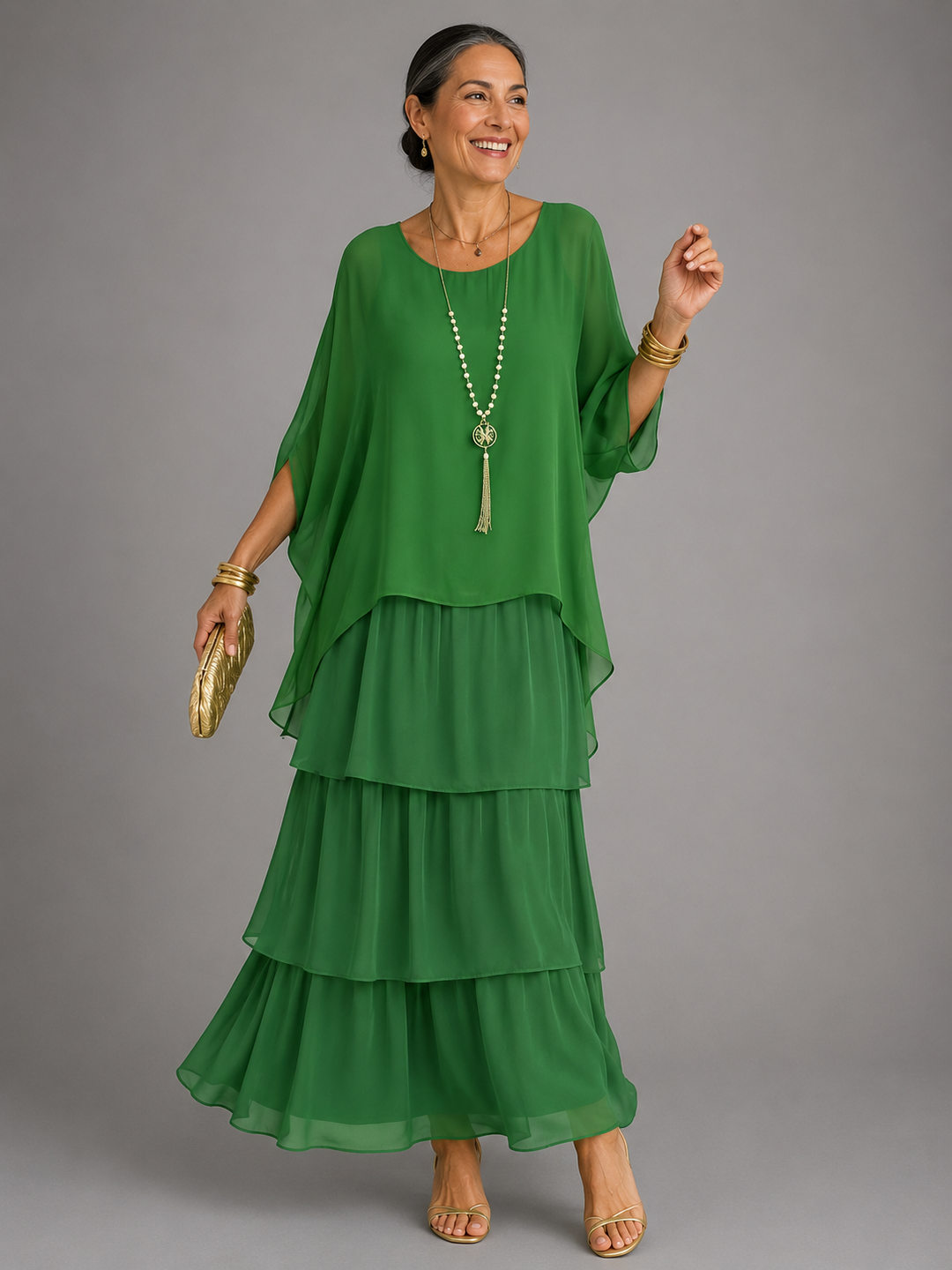 Elegantes, fliessendes Maxikleid