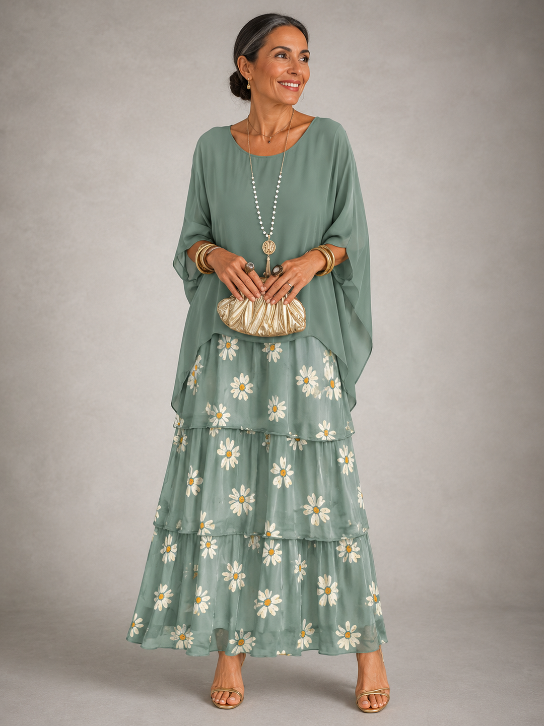 Elegantes, fliessendes Maxikleid