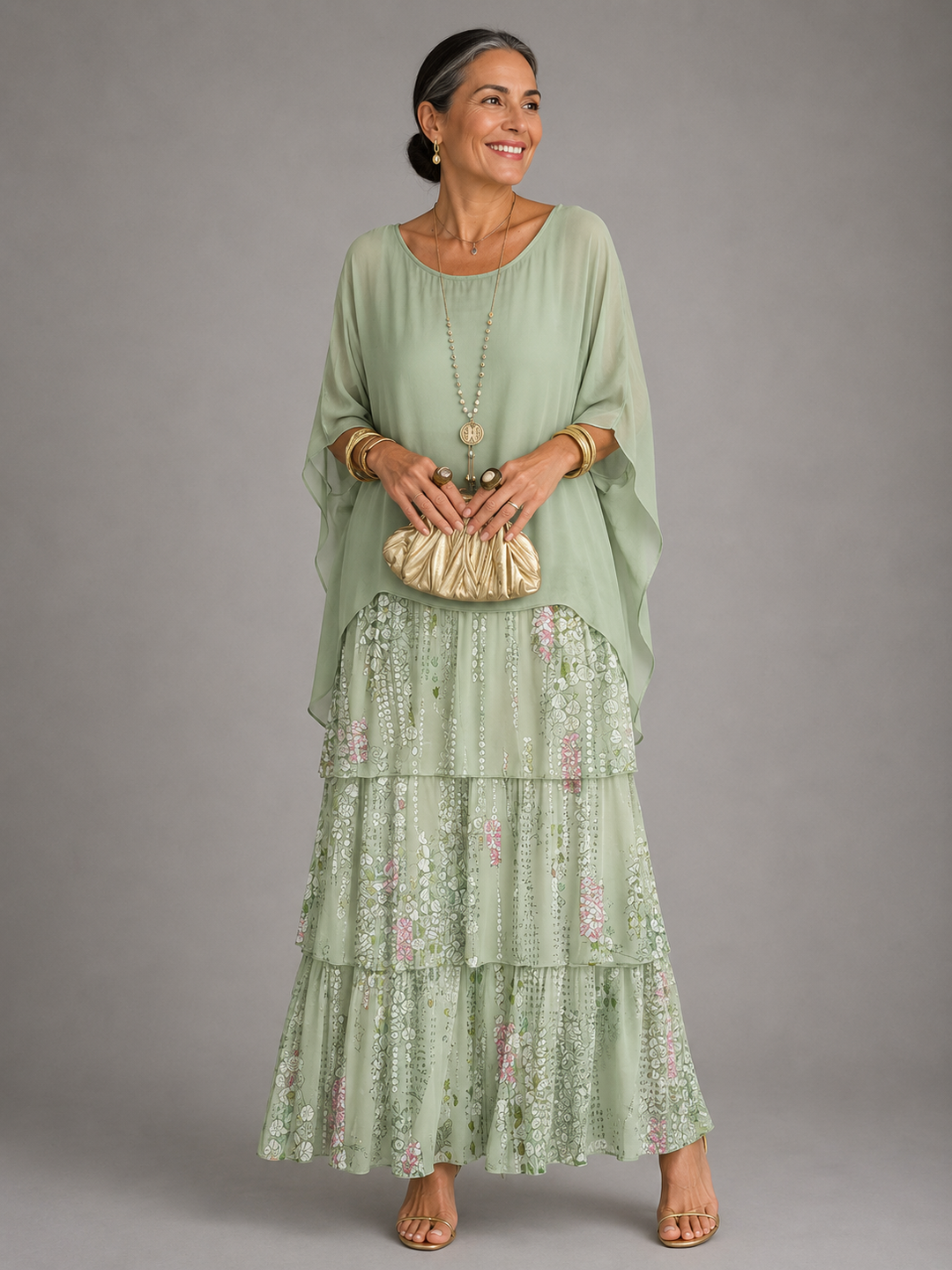 Elegantes, fliessendes Maxikleid