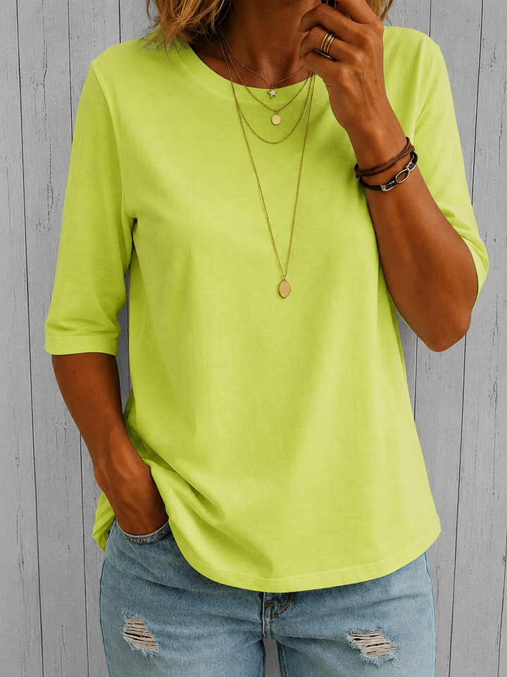 Lockeres Alltags-Halbarm-T-Shirt für Damen