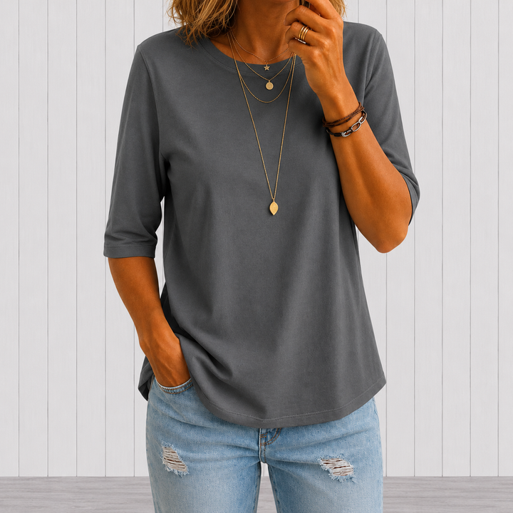 Lockeres Alltags-Halbarm-T-Shirt für Damen
