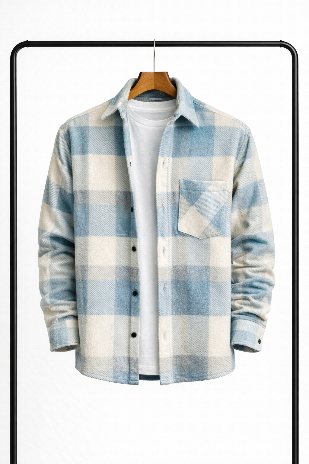 Klassisches kariertes Herren-Übershirt – warme, bequeme Zwischenschicht-Hemdjacke