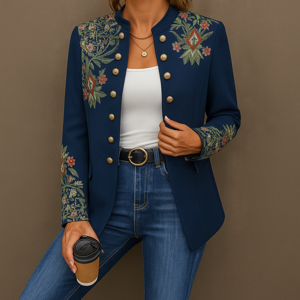 Tweed-Strickjacke