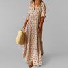 Leichtes Baumwoll-Maxikleid für Damen mit Vintage-Print