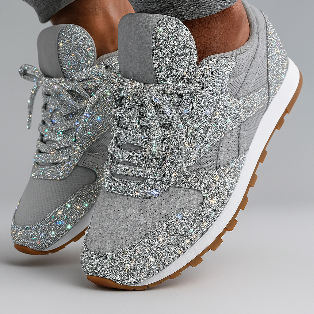 Glitzernde Chunky Sneakers für Damen