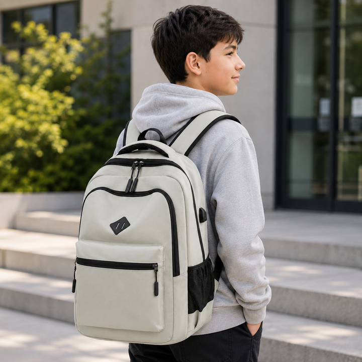 Urbaner Schulrucksack - wasserabweisend mit Flaschenfach