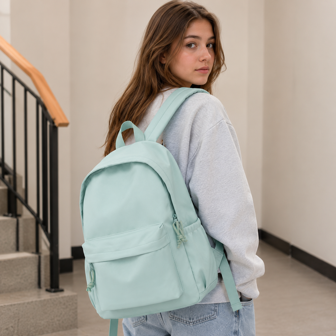 Damen-Leichtgewicht-Nylon-Schulrucksack in Pastellfarben