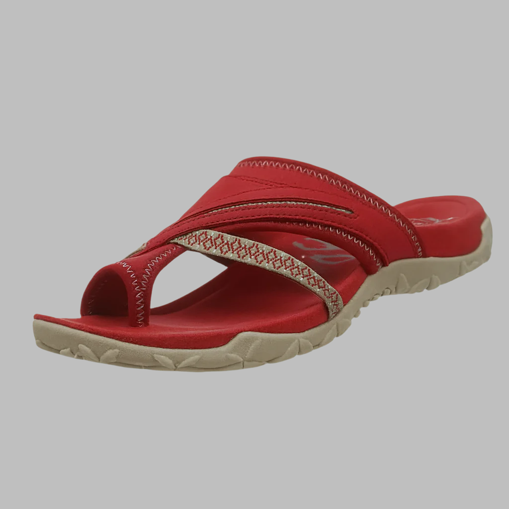 Bequeme Sandalen mit gekreuzten Riemen