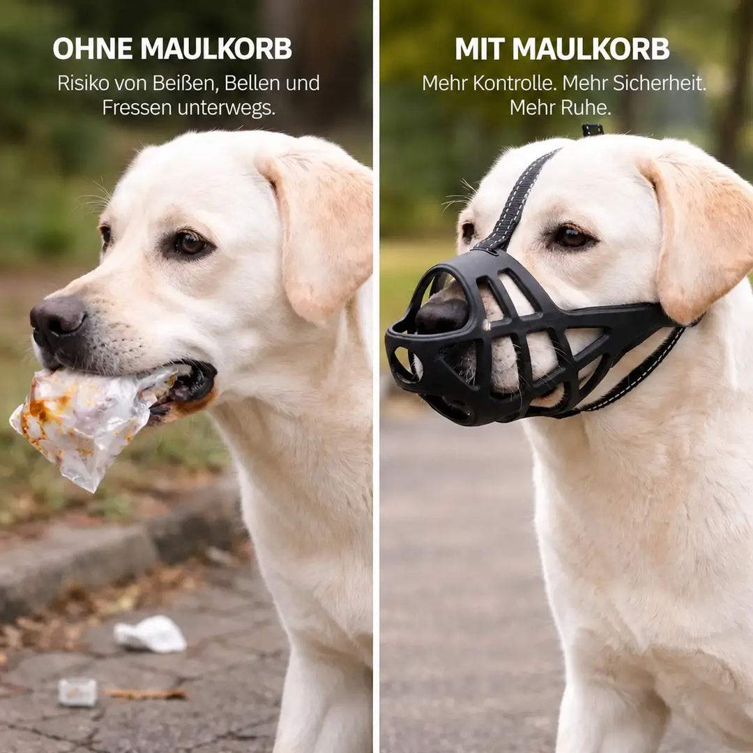 Hundemaulkorb | Atmungsaktiv & verstellbar für Training und den täglichen Gebrauch