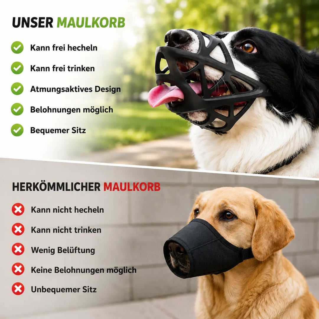 Hundemaulkorb | Atmungsaktiv & verstellbar für Training und den täglichen Gebrauch