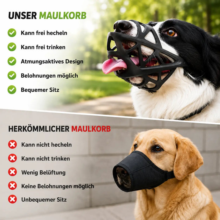 Hundemaulkorb | Atmungsaktiv & verstellbar für Training und den täglichen Gebrauch