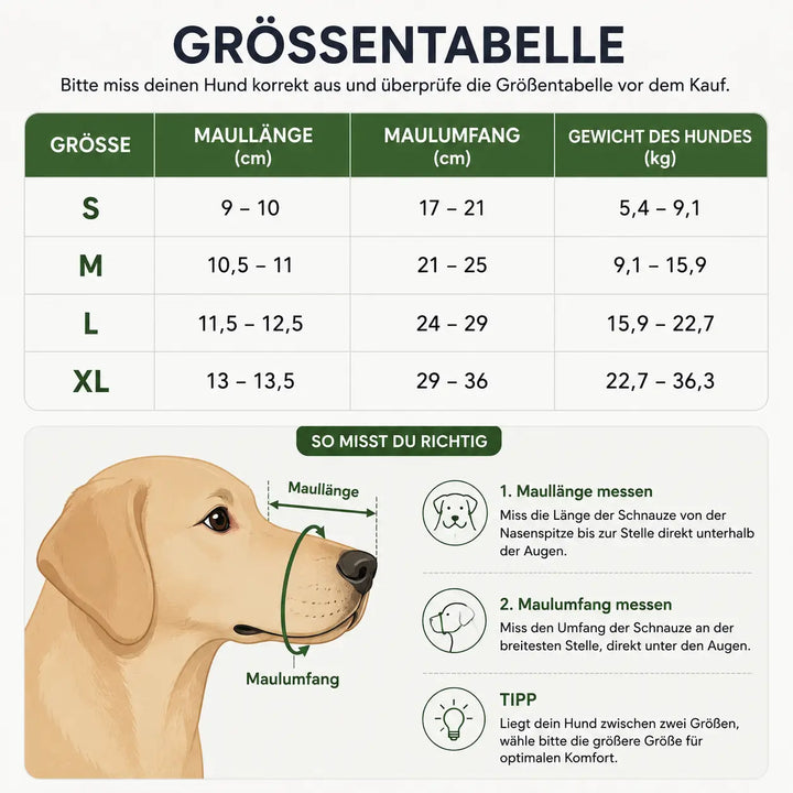 Hundemaulkorb | Atmungsaktiv & verstellbar für Training und den täglichen Gebrauch