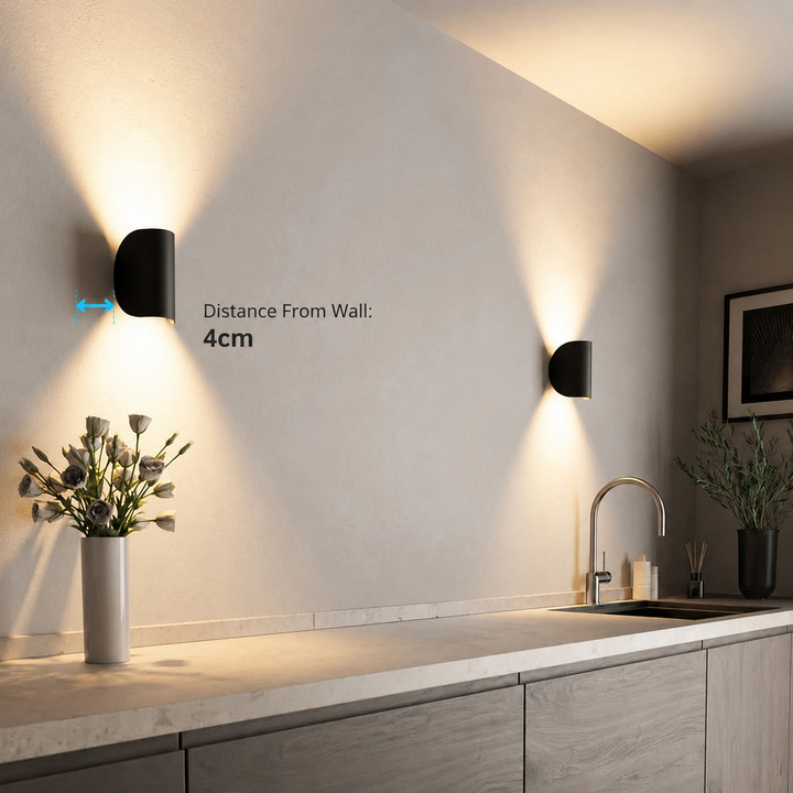Verstellbare Up-Down-LED-Wandleuchte – warmes Ambientlicht, modernes Design