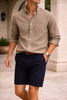 Herren-Baumwollhemd mit Knopfleiste für den lässig-eleganten Alltagslook