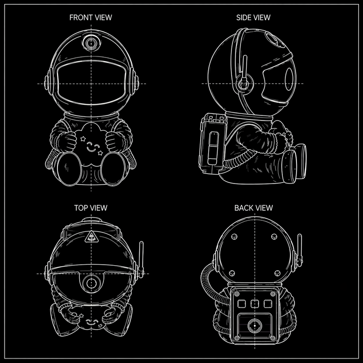 Astronauten-Galaxie-Projektor