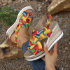 Espadrille-Wedgesandalen für Damen